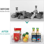 COOLORGANIZE – Transparent Refrigerator Storage Bins for Clutter-Free Kitchen