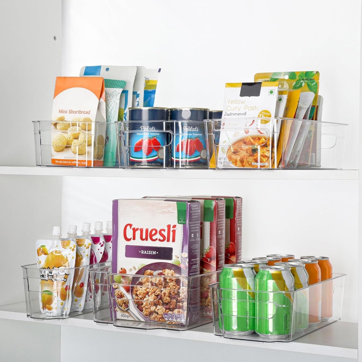 COOLORGANIZE – Transparent Refrigerator Storage Bins for Clutter-Free Kitchen
