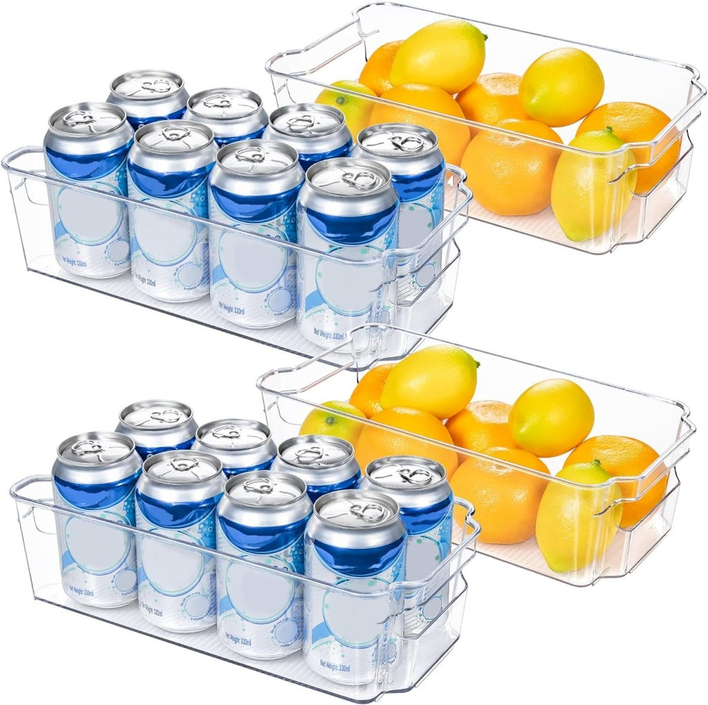 COOLORGANIZE – Transparent Refrigerator Storage Bins for Clutter-Free Kitchen