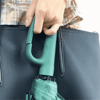 Wind-Resistant Automatic Folding Umbrella with Large Buckle Handle – Compact & Durable