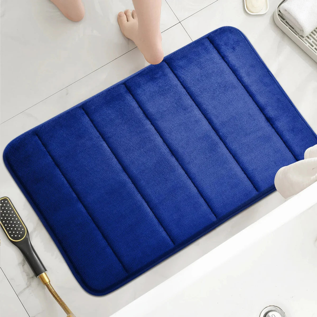 CORAL VELVET MAT – Soft Bathroom Mat with Non-Slip Design for Comfort & Safety