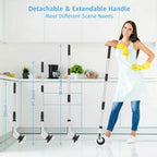 Wireless electric double-adjustable speed spin scrubber