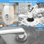 Wireless electric double-adjustable speed spin scrubber