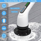 Wireless electric double-adjustable speed spin scrubber