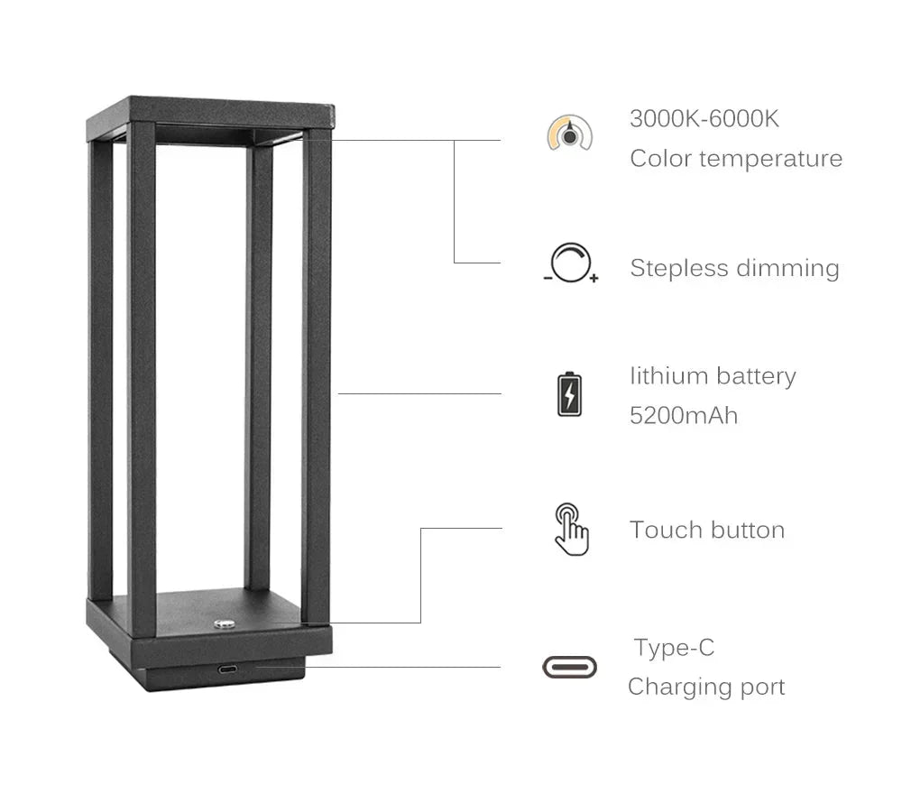 Wireless LED Touch Sensor Table Lamp