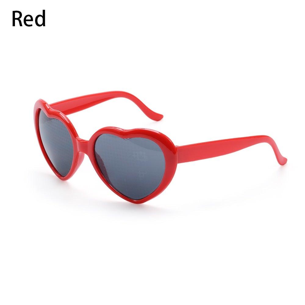 Heart-shaped diffractive glasses