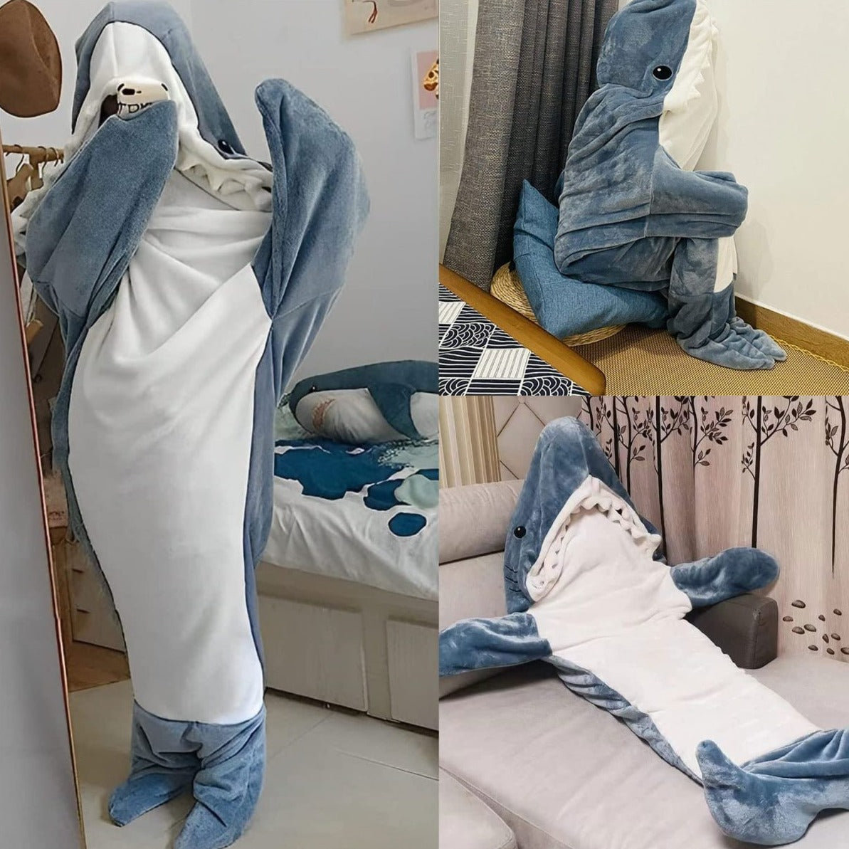 Cosy Shark Blanket Suit – Snuggly Wearable Sleeping Bag