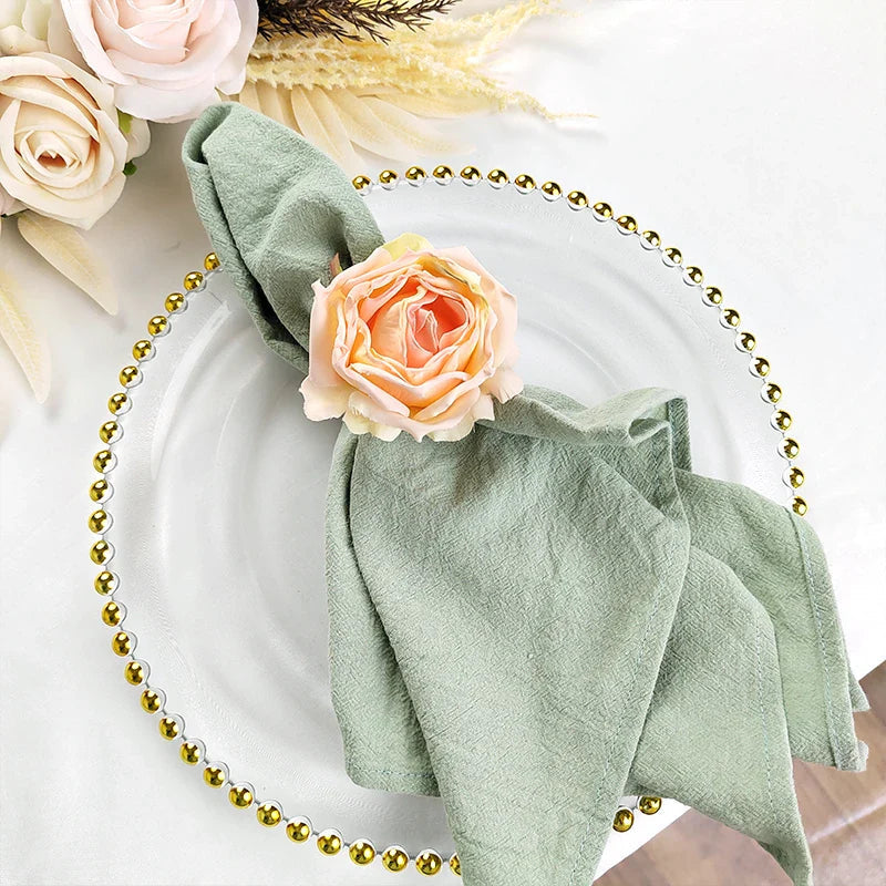 Cotton Cloth Napkins Set of 10 Solid Color Table Napkins Decoration