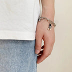 Couples Astronaut Magnetic Heart Bracelet Set