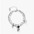 Couples Astronaut Magnetic Heart Bracelet Set