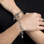 Couples Astronaut Magnetic Heart Bracelet Set