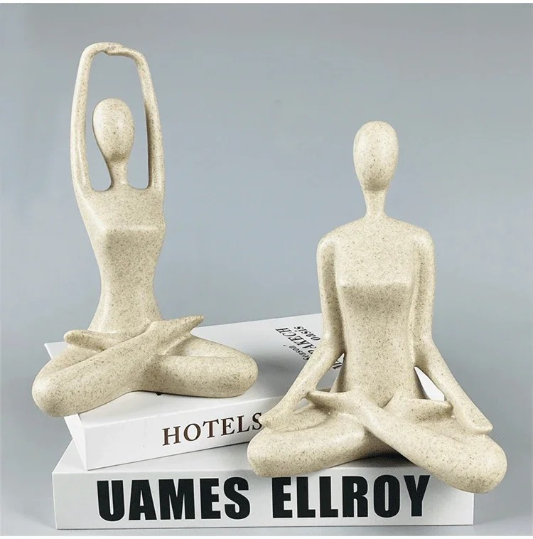 ZenJoy Woman in Yoga Statue – Modern Indoor Decoration Made of Resin