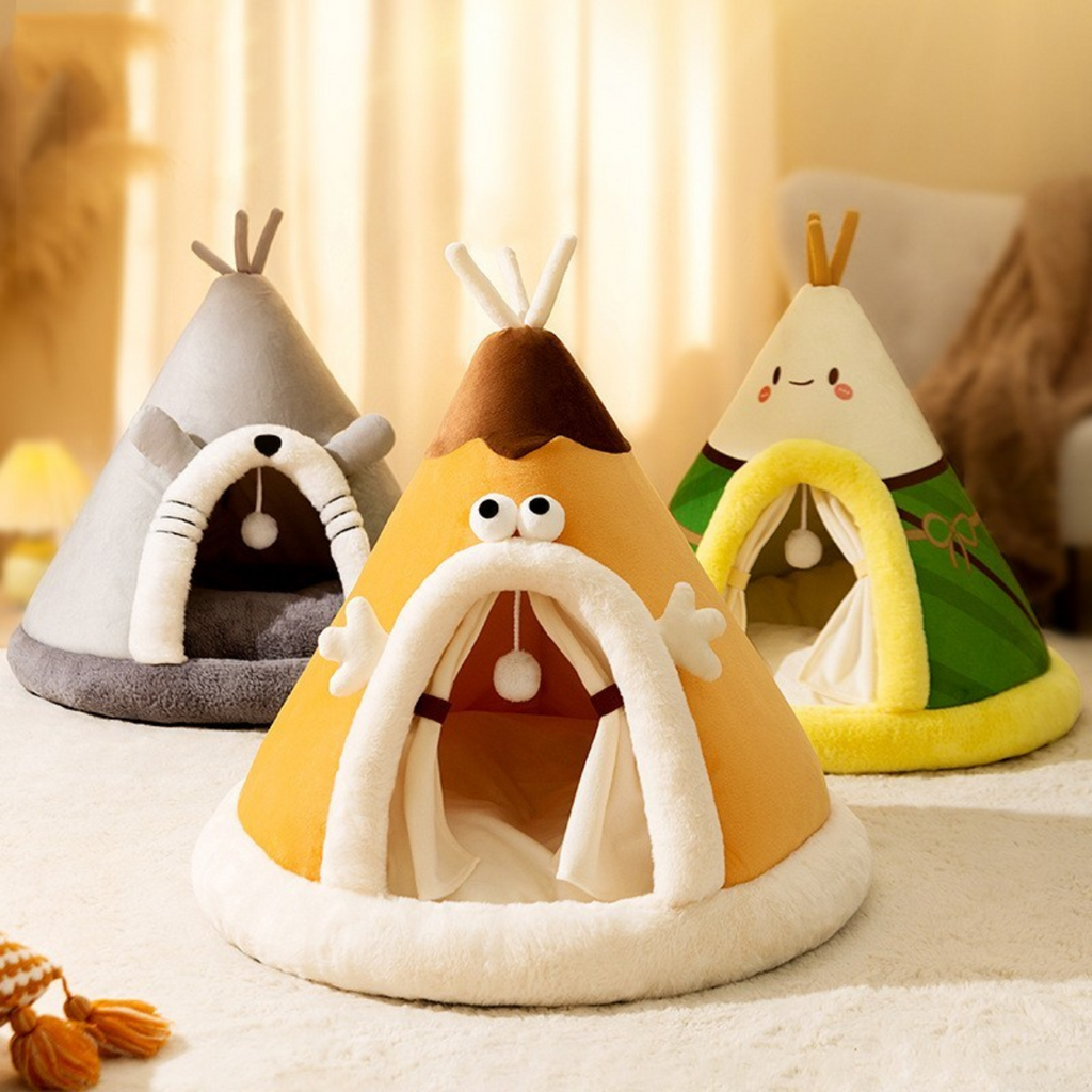 Cat Bed Indoor Warm Plush Tent House