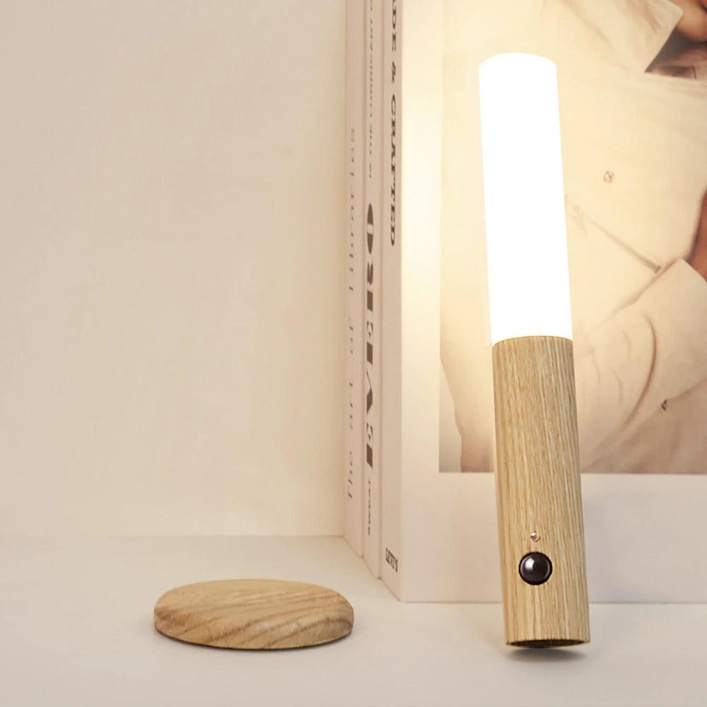 Wireless Wooden Wall-Mounted Sconce