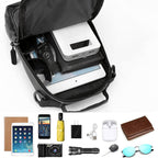 Waterproof Oxford Crossbody Bag, Anti-Theft Sling Bag, USB Charging & Multi-Pocket Design