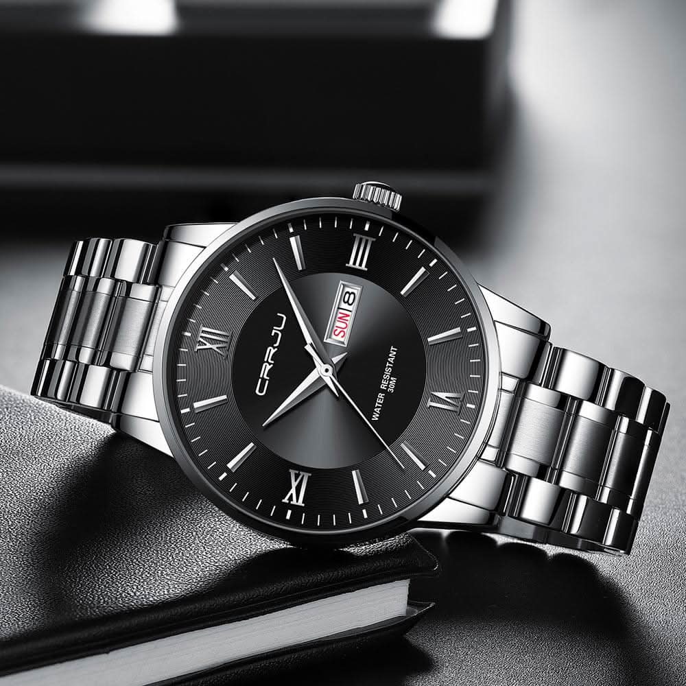 Men’s Stainless Steel Waterproof Sport Quartz Watch