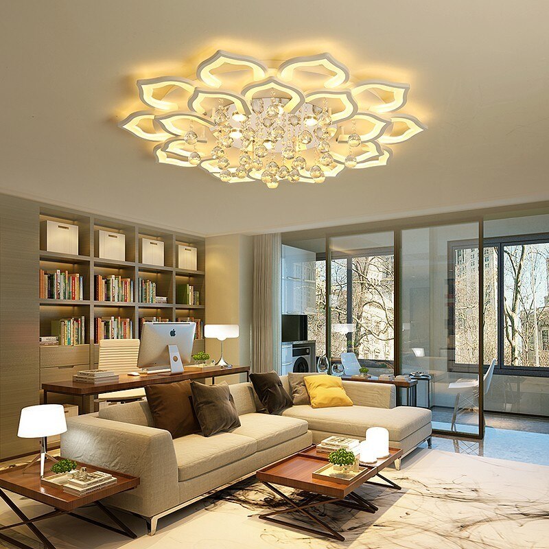 Crystal Lotus Ceiling Lamp - LumiLotus