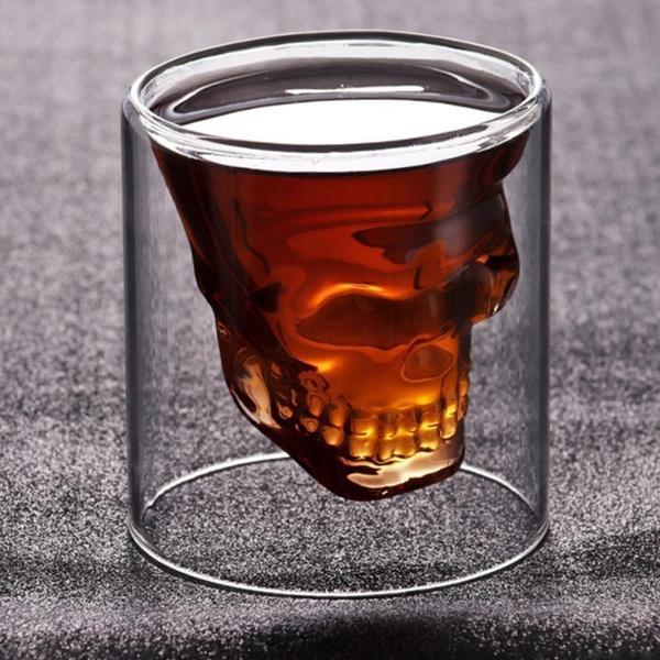 Crystal skull glass