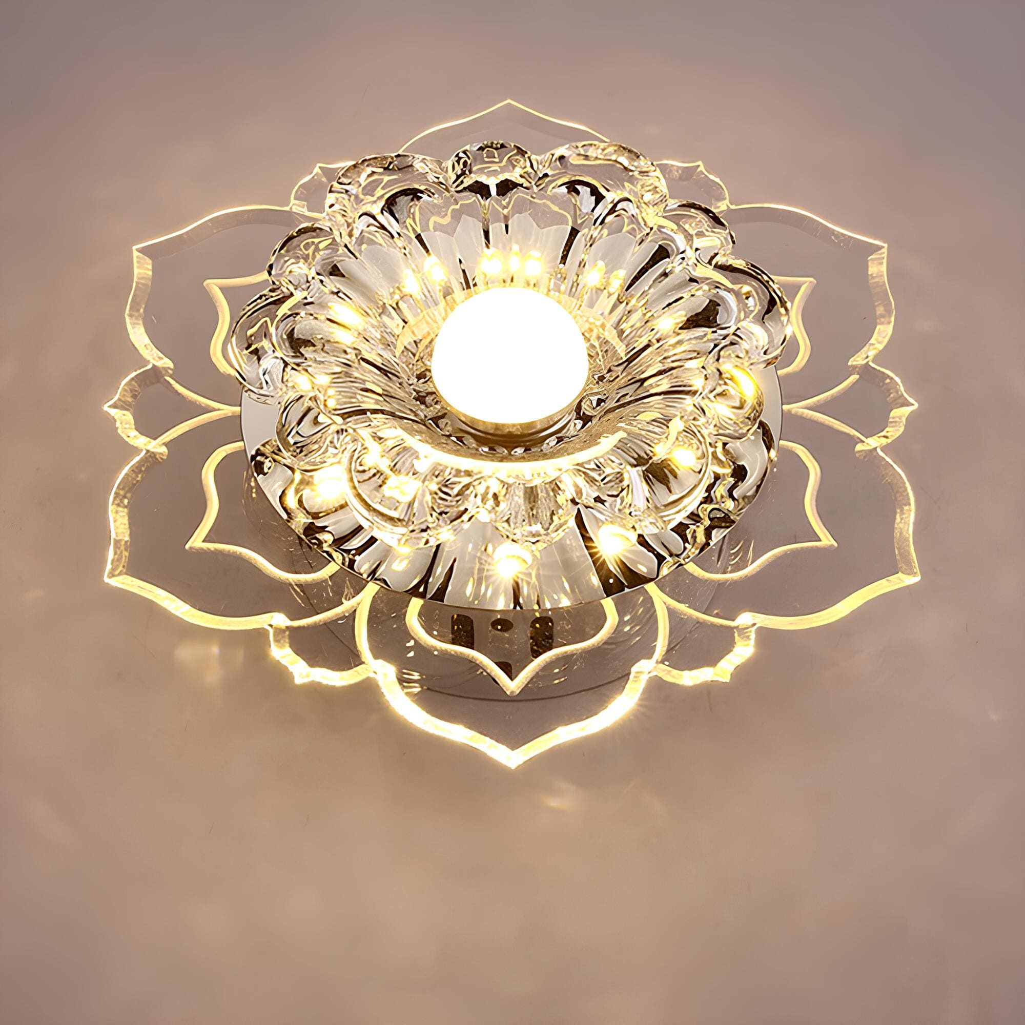 Elegant Crystal LED Ceiling Lamp with Modern Design
