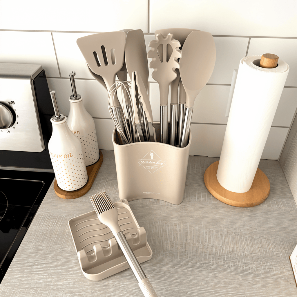 MEALMAKER SET – 12-Piece Silicone Kitchen Utensil Collection for Non-Stick Cooking
