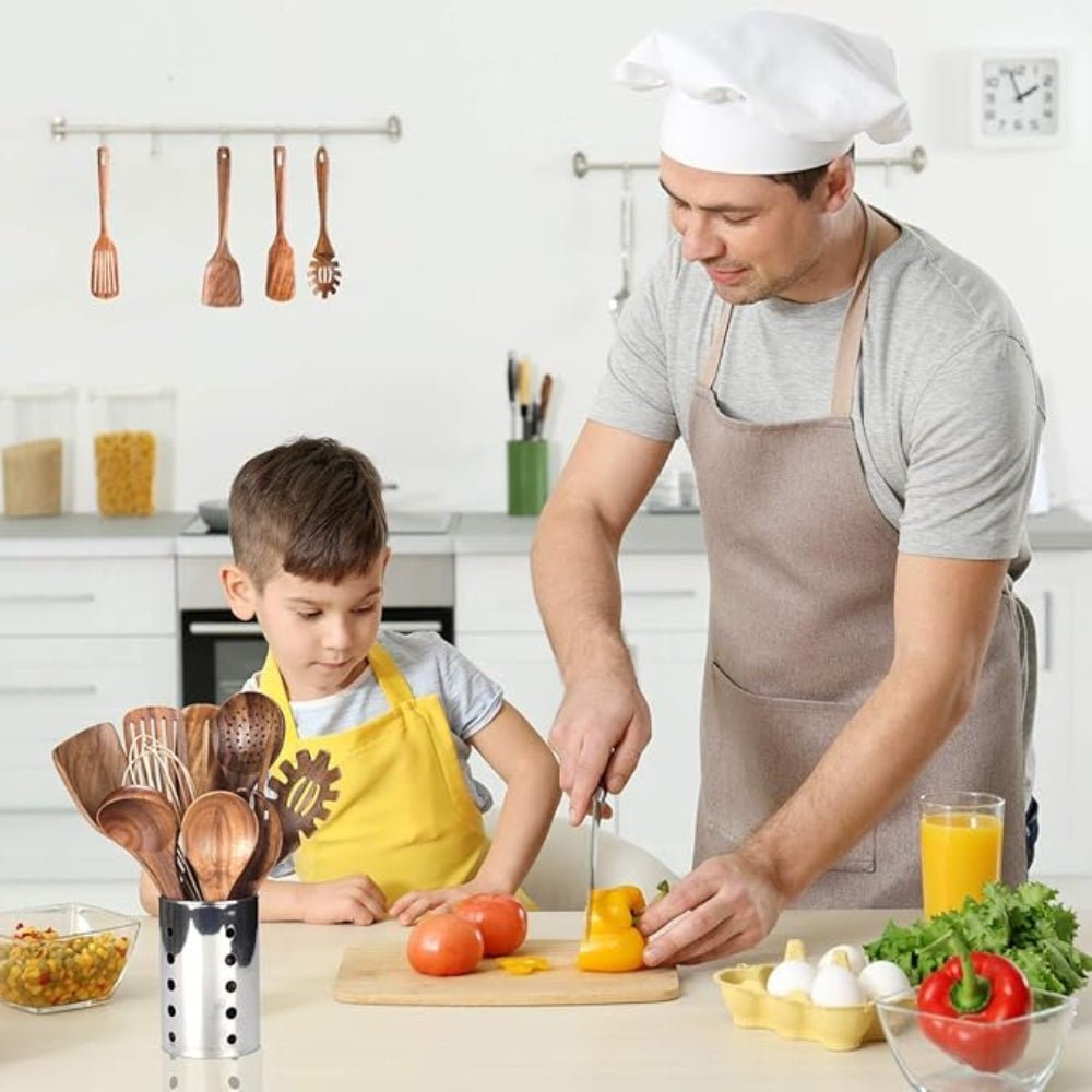 CULINAWOOD Utensil Set – Premium Teak Cooking Tools for Sustainable Use