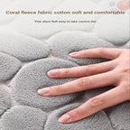 Curved Bathroom Mat - Thick Absorbent Non-Slip Bath Mat for Bathroom Safety
