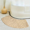Curved Bathroom Mat - Thick Absorbent Non-Slip Bath Mat for Bathroom Safety