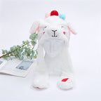 BunnyBounce Plush Hat with Moving Ears for Kids & Adults