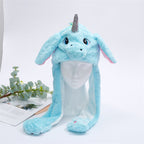BunnyBounce Plush Hat with Moving Ears for Kids & Adults