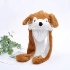BunnyBounce Plush Hat with Moving Ears for Kids & Adults