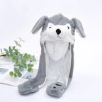BunnyBounce Plush Hat with Moving Ears for Kids & Adults
