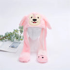 BunnyBounce Plush Hat with Moving Ears for Kids & Adults
