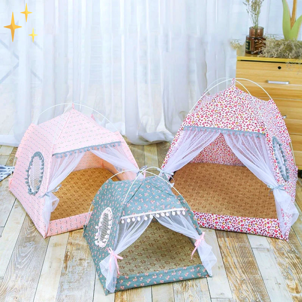 Cute Pet Tent with Curtains - PetTent