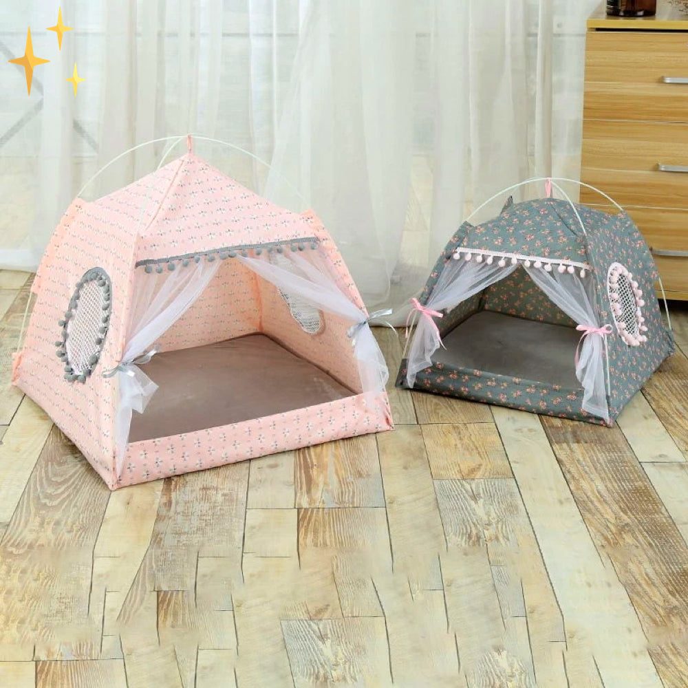 Cute Pet Tent with Curtains - PetTent