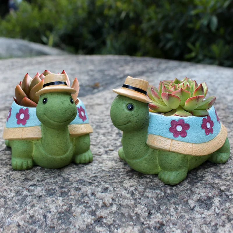 Cute Turtle Garden Plant Pot - TurtleBloom