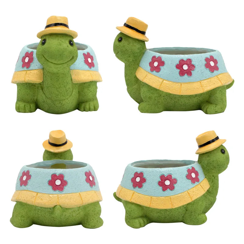 Cute Turtle Garden Plant Pot - TurtleBloom