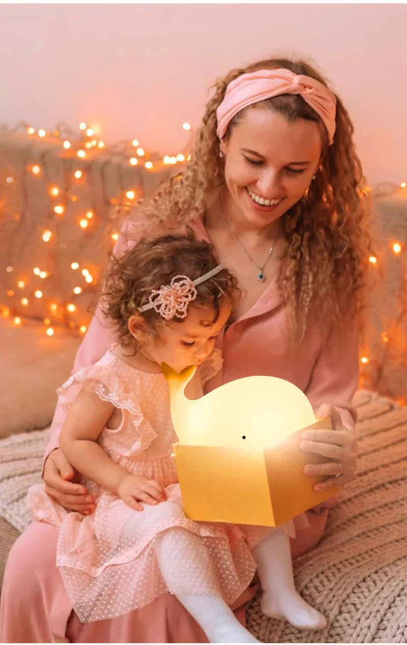 Cute Whale Night Light with Colour Changing - GlowWhale