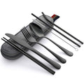Cutlery set with portable case