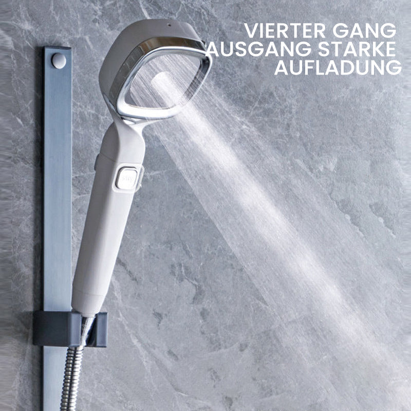 Handheld shower under pressure with 4 modes
