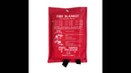 Fireproof fiberglass fire blanket – Compact safety blanket for home, kitchen, and car