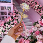 For the Gift to Your Loved Ones - Colorful Glass Rose