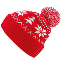 Jacquard Christmas Fluffy Ball Cap Thermal Head Cover Knitted Hat