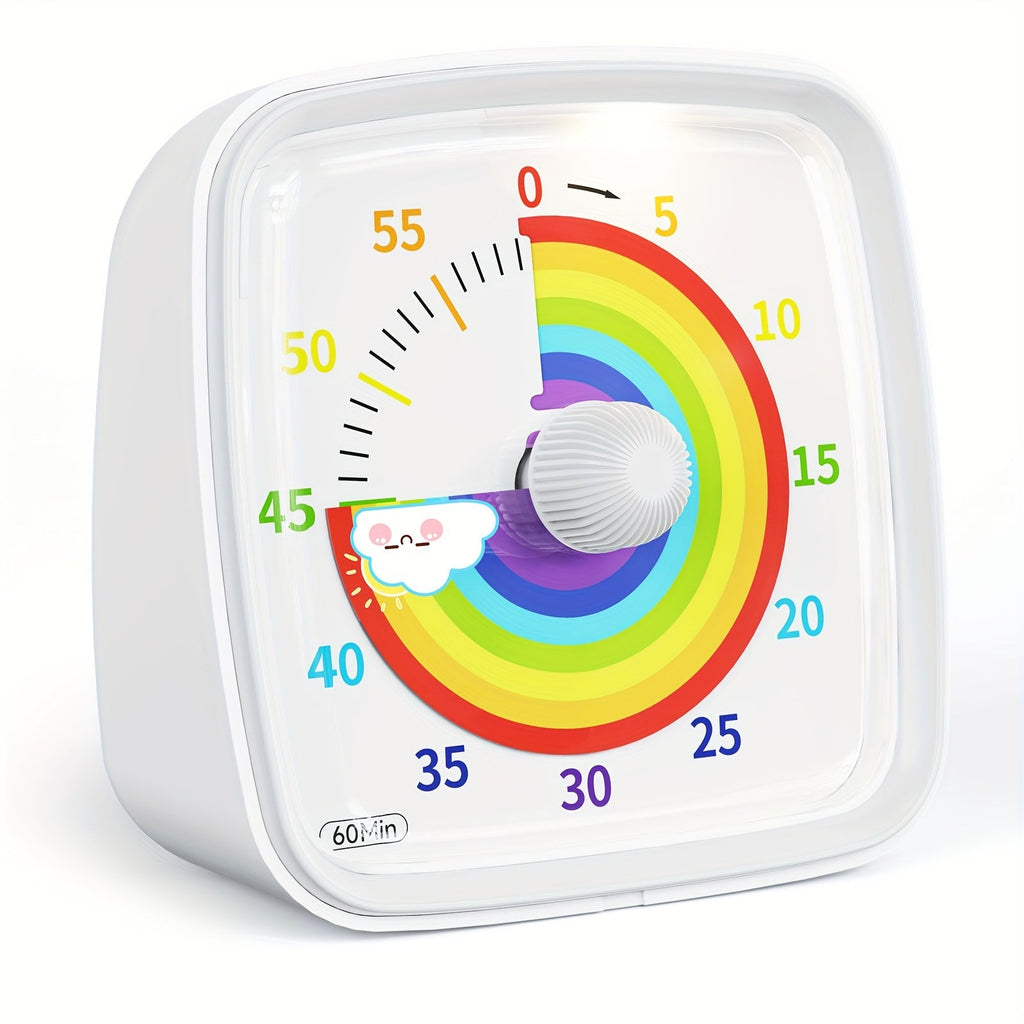 Rainbow Time Management Timer – Visual 60-Minute Countdown Timer for Study, Work and Home