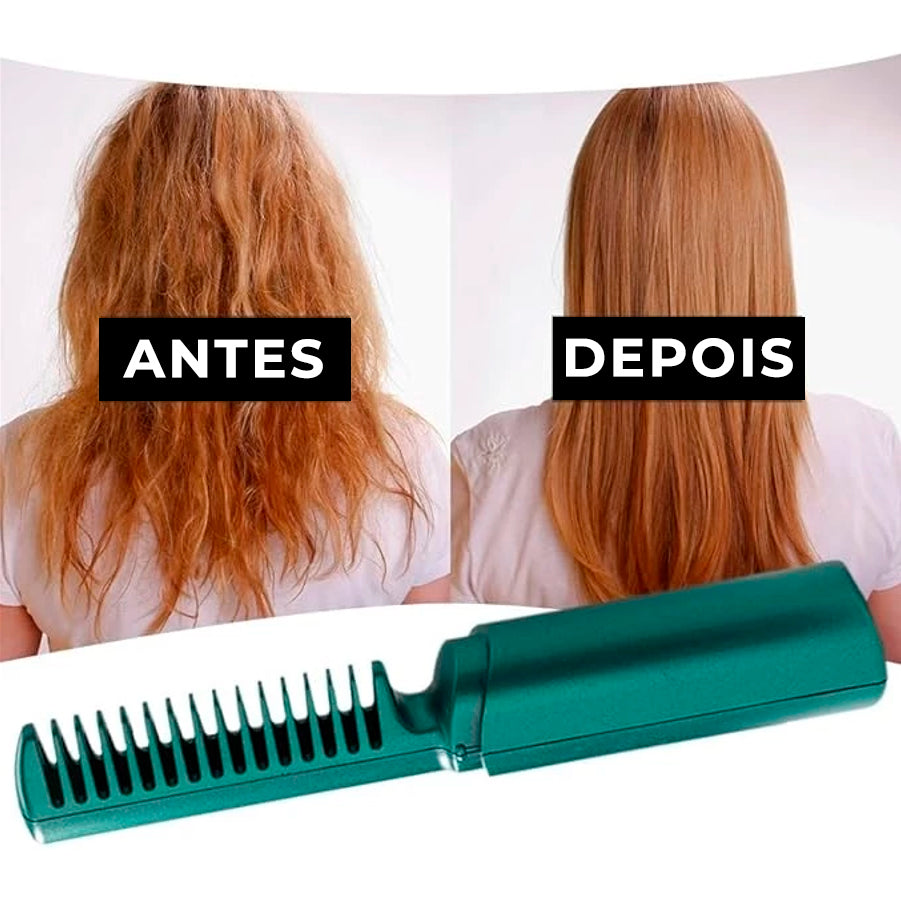 Glatzza Mini-Smoothing Brush — Silky smooth dream hair in 60 seconds that captivates all eyes!