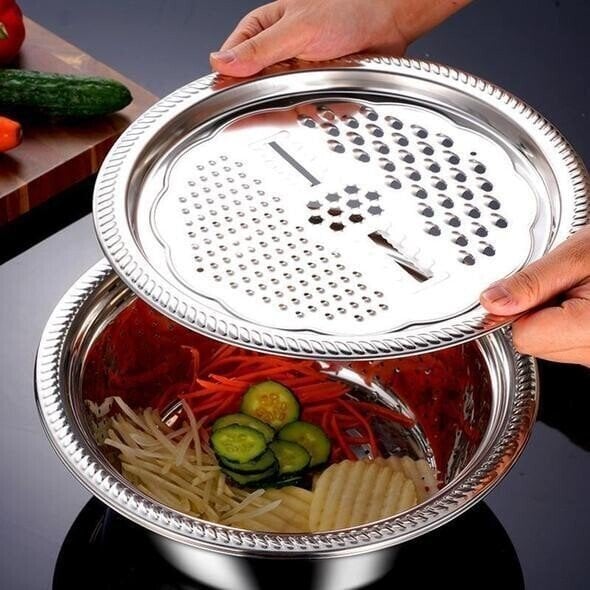 Multifunctional colander in stainless steel