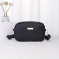 NoirGlitz Padded PU Messenger Bag – Black Elegant Shoulder Bag with Sequins and Removable Strap