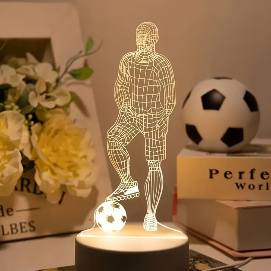 SportGlow - LED Table Lamp with 3D Football Design