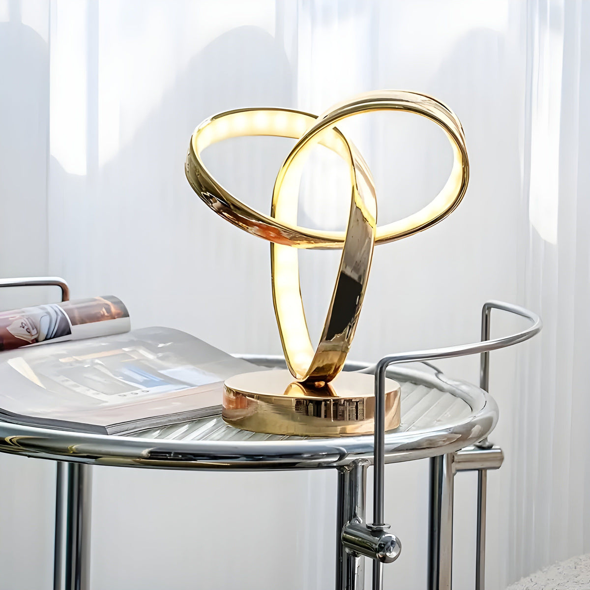 Lamp - Luxury Golden Möbius Ring Desk Reading Lamp