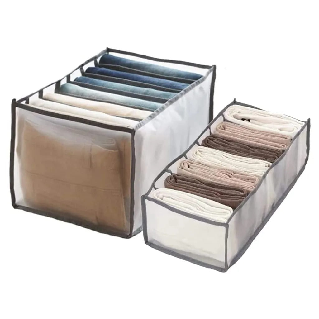 7 Grids Wardrobe Clothes Mesh Divider Organizer