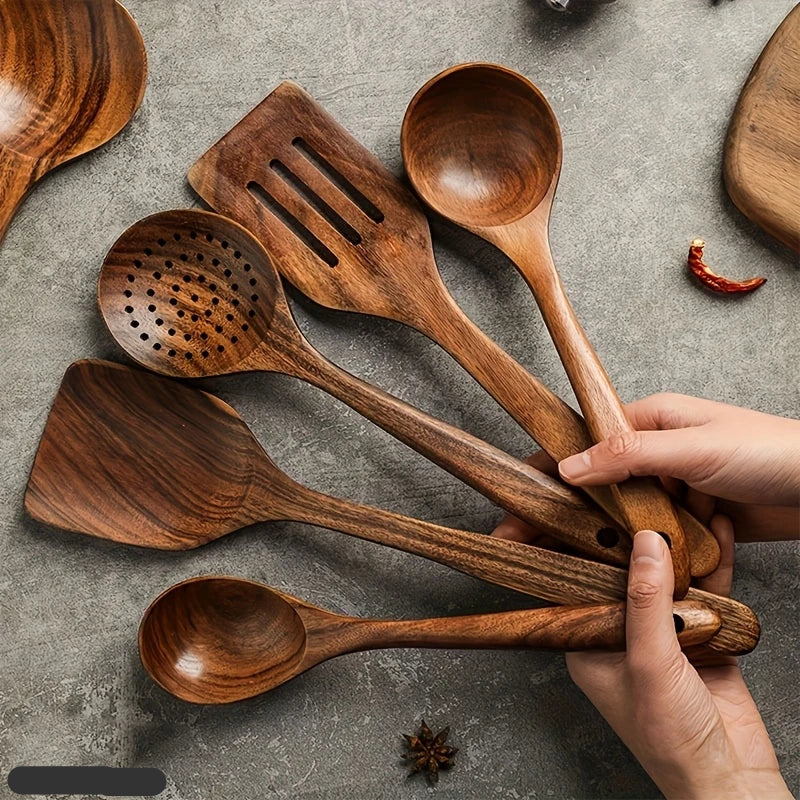 Kitchen Set Made from Natural Teak Wood